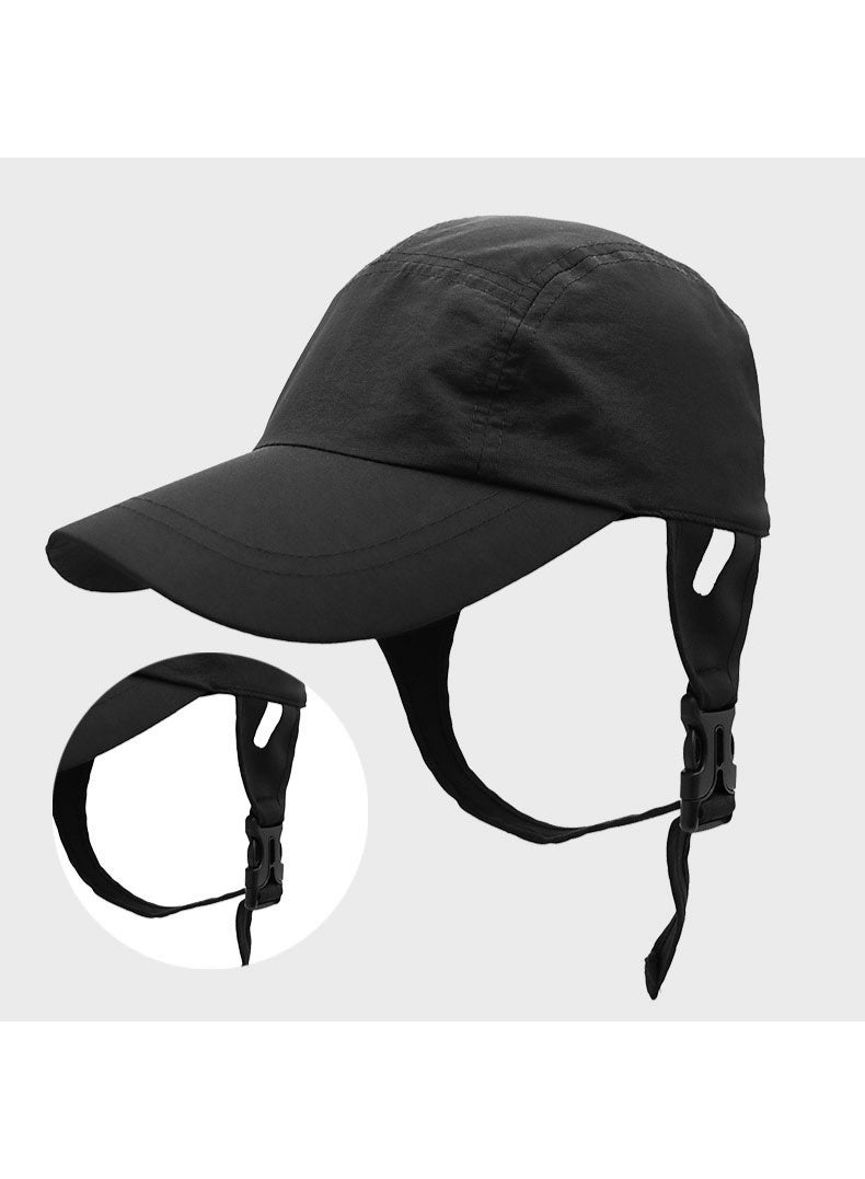 قبعة ركوب الأمواج للرجال مع أحزمة للذقن، قبعة سائق شاحنة، قبعة بيسبول خفيفة الوزن للشاطئ للصيد وركوب الدراجات وركوب القوارب والرياضات المائية - Image 2