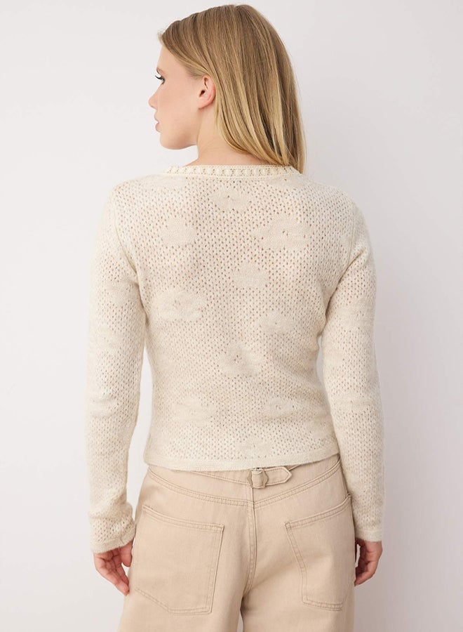 trendyol Stone Fitted/SkinFitting Soft Textured Knitwear Cardigan - Image 4
