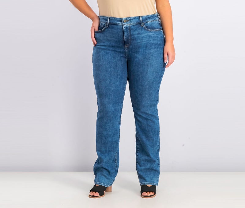 NYDJ Women Marilyn Straight Jeans, Fire Sky and Navy - Image 1