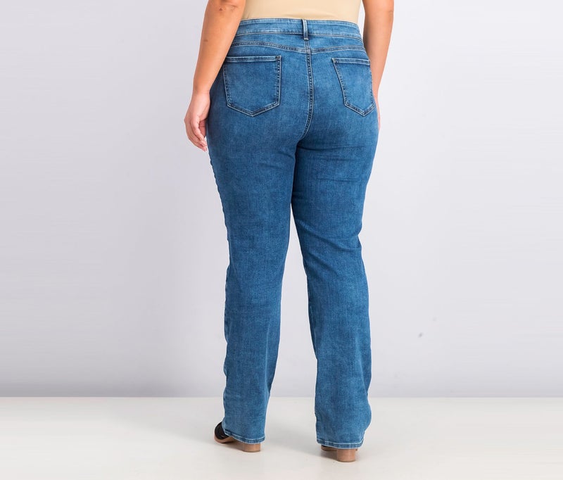NYDJ Women Marilyn Straight Jeans, Fire Sky and Navy - Image 4