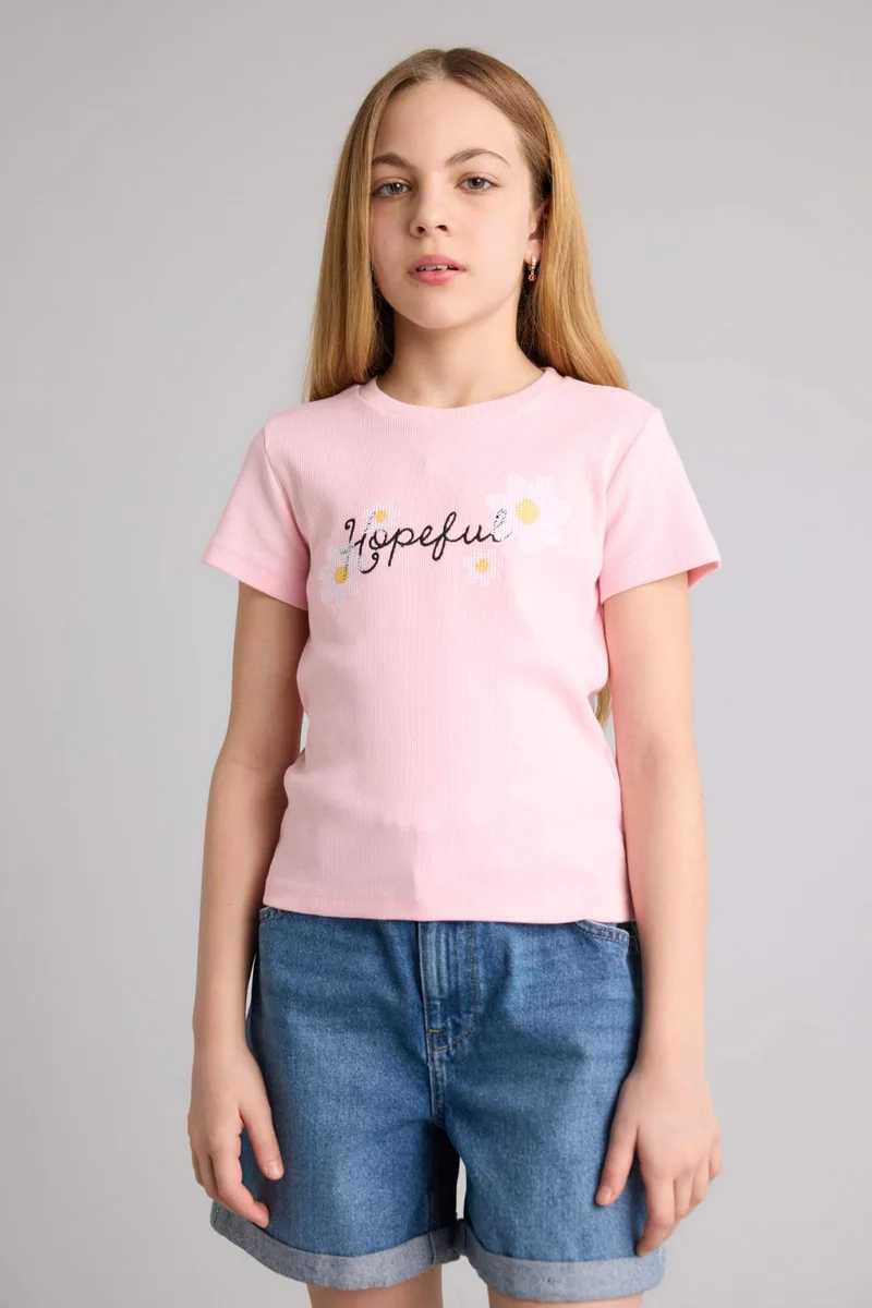 ديفاكتو Girl Ribbed Camisole T-Shirt