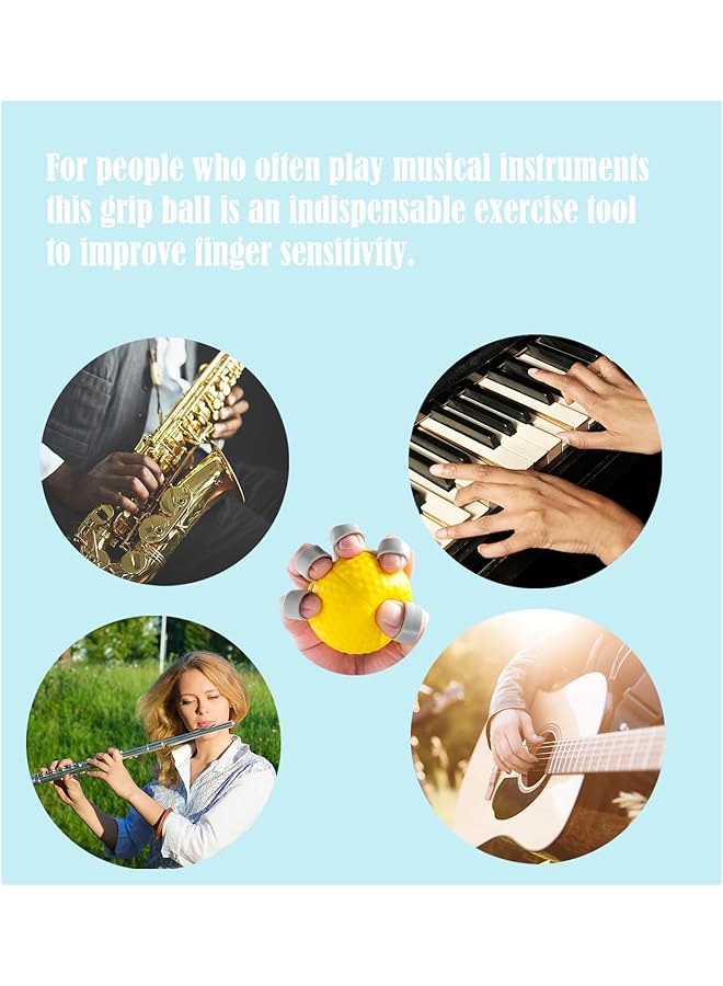 Excefore Squeeze Balls for Hand Therapy Hand Exercise Balls Finger Strengthener Therapy Finger Exerciser Balls for Stretching and Rehabilitation Training 6 Piece Set for Elderly - Image 5