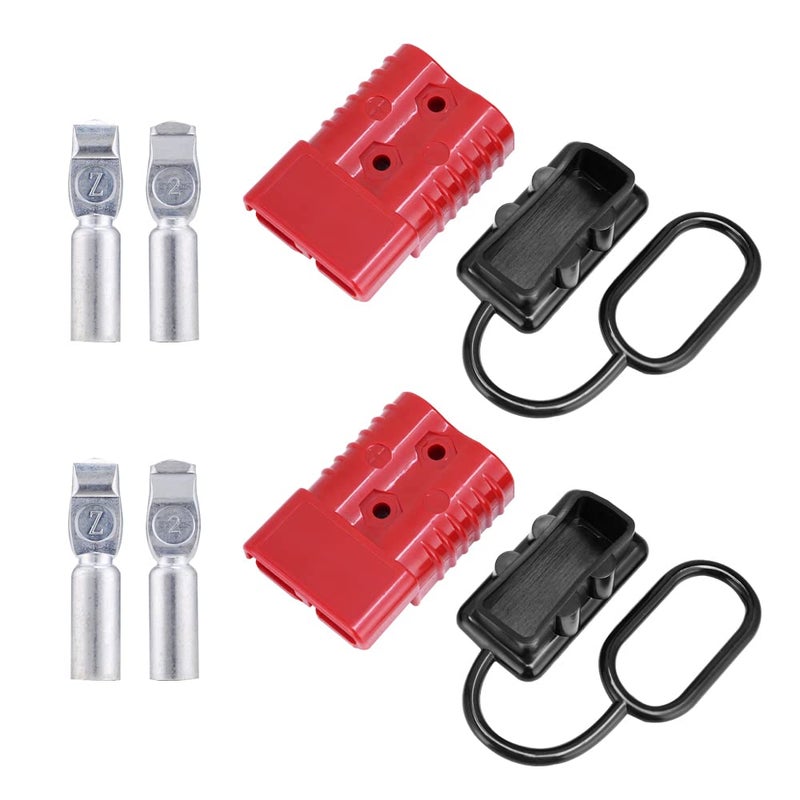 MUYI 24 Gauge 175A Battery Cable Quick ConnectDisconnect Wire Harness Plug Connector for Recovery Winch Auto Car Trailer2pcs Red - Image 3