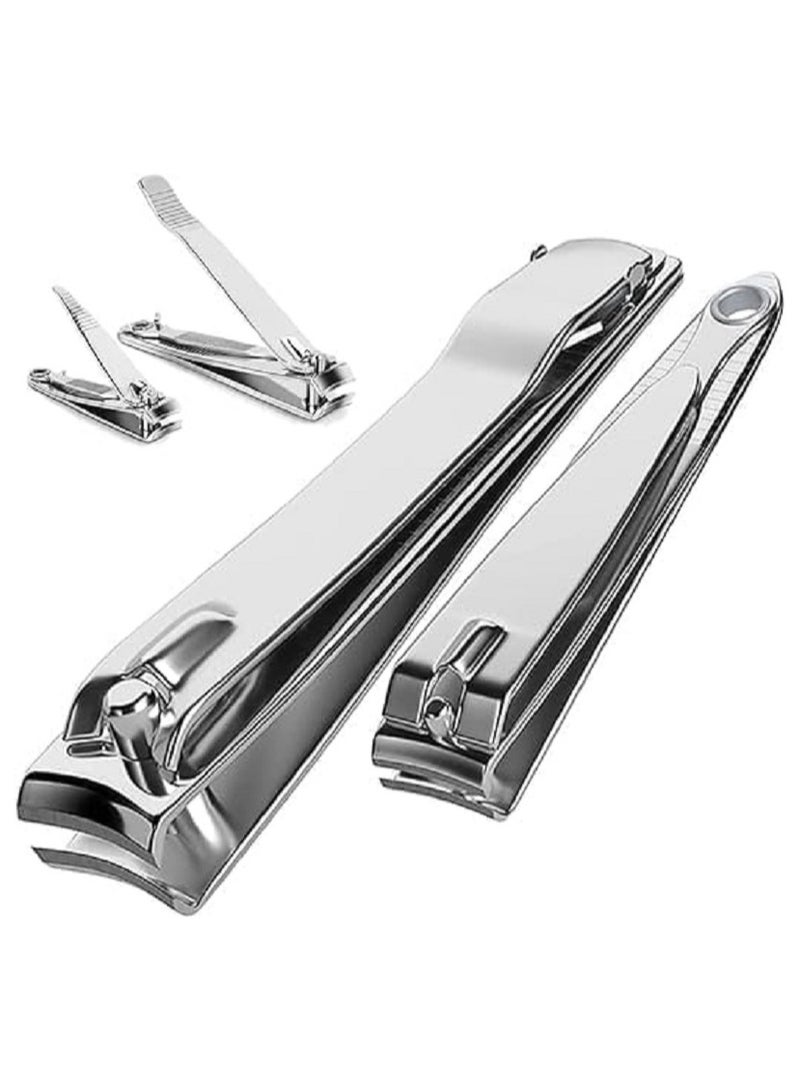 Generic Nail Clippers - Heavy Duty Metal Compact Nail File, Suitable for Cutting Thick Fingernails and Toenails for Men and Women (2pcs) - Image 2