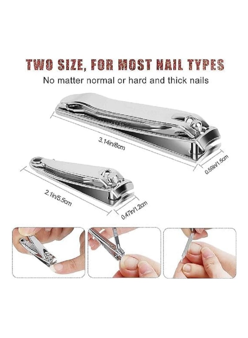 Generic Nail Clippers - Heavy Duty Metal Compact Nail File, Suitable for Cutting Thick Fingernails and Toenails for Men and Women (2pcs) - Image 5