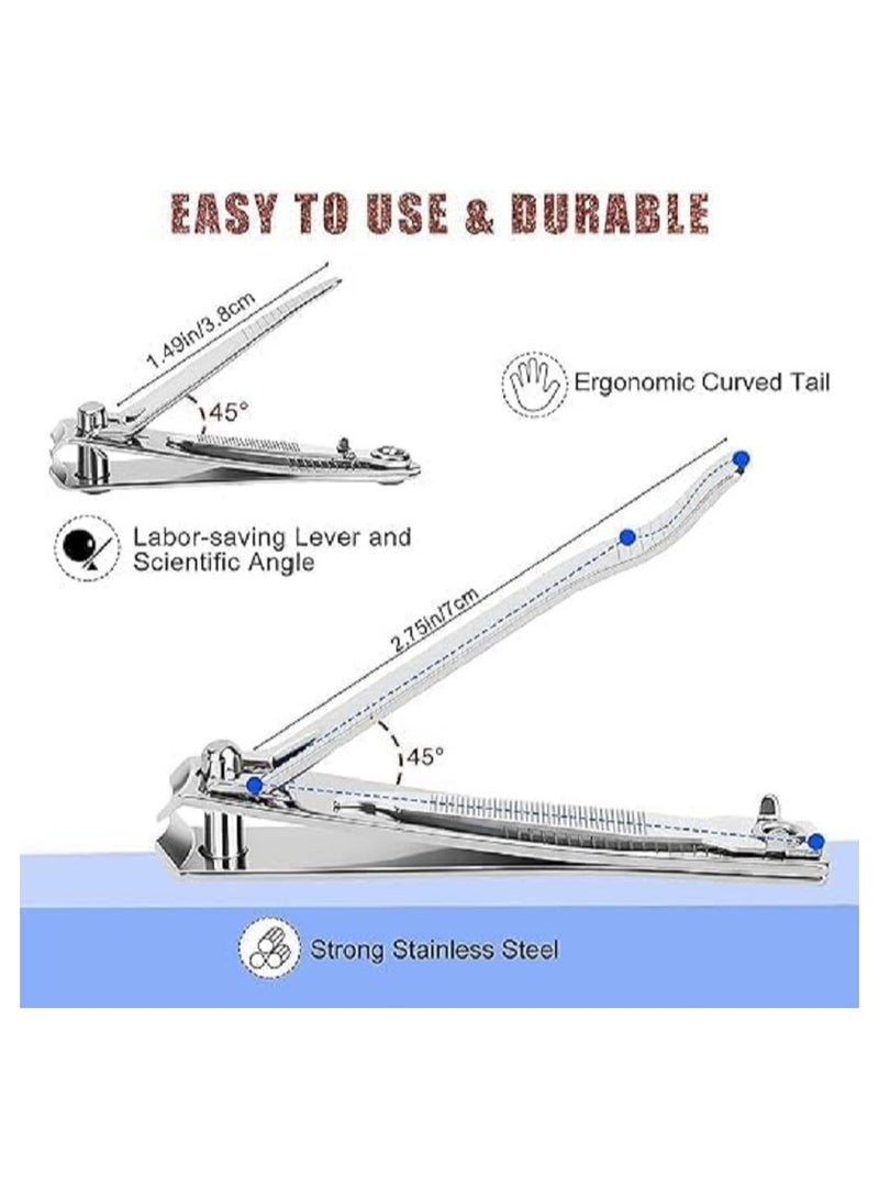 Generic Nail Clippers - Heavy Duty Metal Compact Nail File, Suitable for Cutting Thick Fingernails and Toenails for Men and Women (2pcs) - Image 4