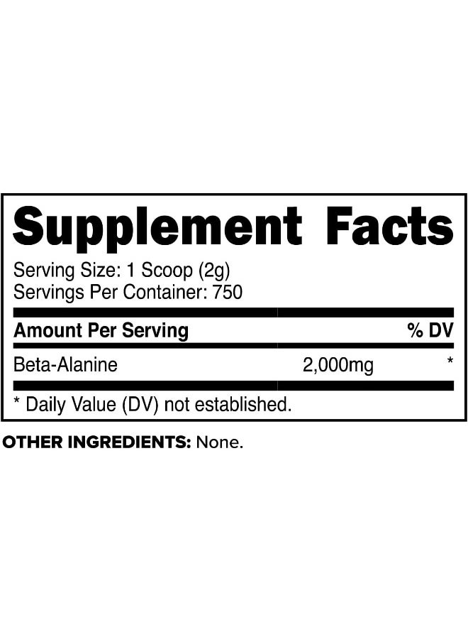 Primaforce Beta Alanine Powder, Unflavored, 1.5 Kg - Gluten Free, Non-Gmo Supplement For Men And Women  - Image 2