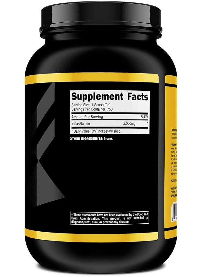 Primaforce Beta Alanine Powder, Unflavored, 1.5 Kg - Gluten Free, Non-Gmo Supplement For Men And Women  - Image 4
