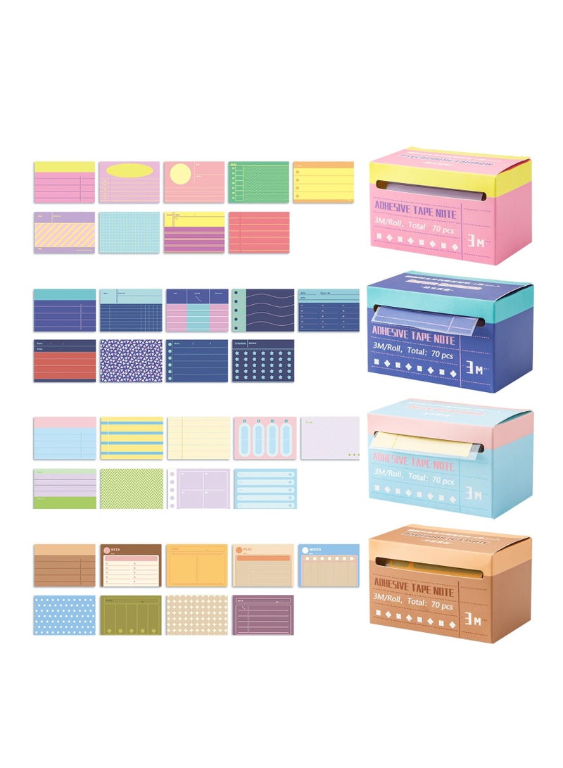 KASTWAVE Sticky Memo Rolls - 280 Pads of 2.3x1.5 Inch Sticky Notes with 32 Patterns - Colorful Self-Adhesive Memo Stickers for To-Do Lists and Notes - Image 1