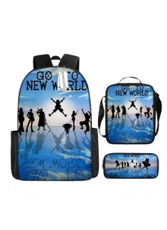 Cartoon anime backpack for primary and secondary school students, large capacity casual lightweight backpack, cartoon shoulder bag, pencil case, pencil case, and pencil case