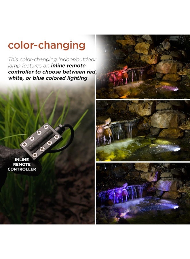 مصباح LED متغير اللون QL-144C من Magic Pond - إضاءة نافورة وشلال بألوان الأحمر والأخضر والأزرق | إضاءة بركة - Image 4
