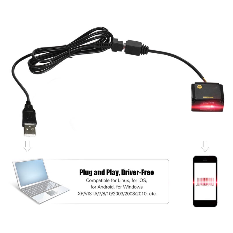 Embedded 1D Barcode Scanner Reader Module CCD Bar Code Scanner Engine Module with USB Interface - Image 4