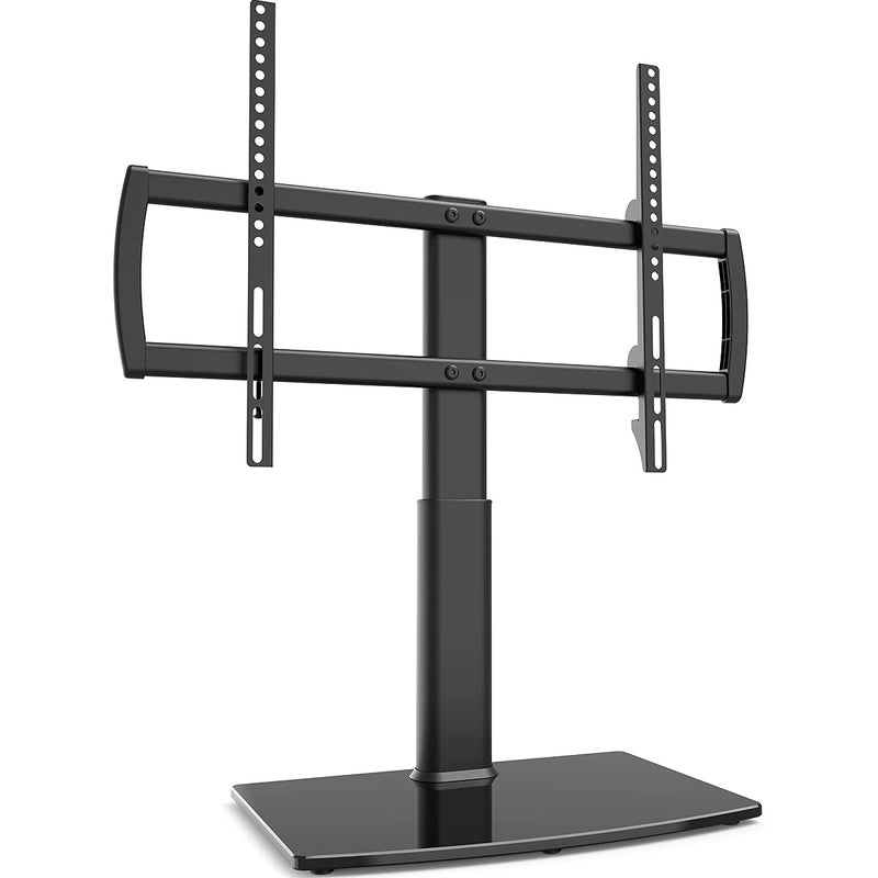 Hemudu Universal Tabletop TV Stand with Wall Mount for 32 to 70 inch 4 Level Height Adjustable Heavy Duty Tempered Glass Base Holds up to 110lbs Screens HT03B002 - Image 2