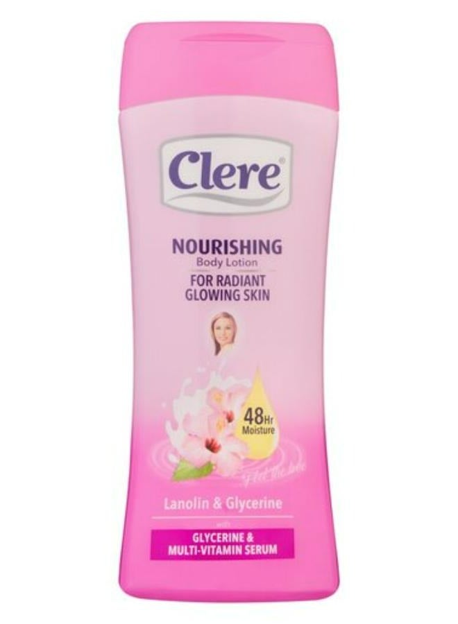 CLERE Nourishing Body Lotion For Radiant Gliwing Skin Lanolin And Glycerine 400 ML