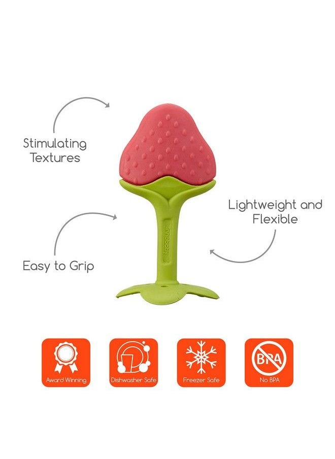 Innobaby Original Teethin Smart Ez Grip Fruit Teether And Sensory Toy For Babies And Toddlers In Berry. Bpa Free Teether  - Image 3