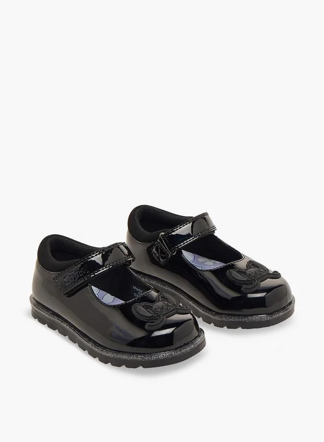 Disney Girls Stitch Mary Jane School Shoes
