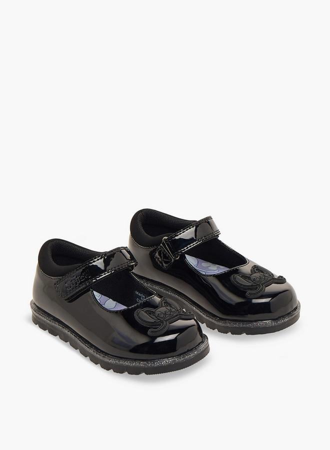 Disney Girls Stitch Mary Jane School Shoes - Image 1