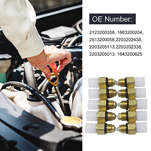 AIRSUSFAT 10pcs Air Suspension Repair Kit Air Valve M8 for Benz W251 W164 W212 W211 W220 W221 New Air Connector Tube Brass Fittings 1643200625 2123200358 - Image 2