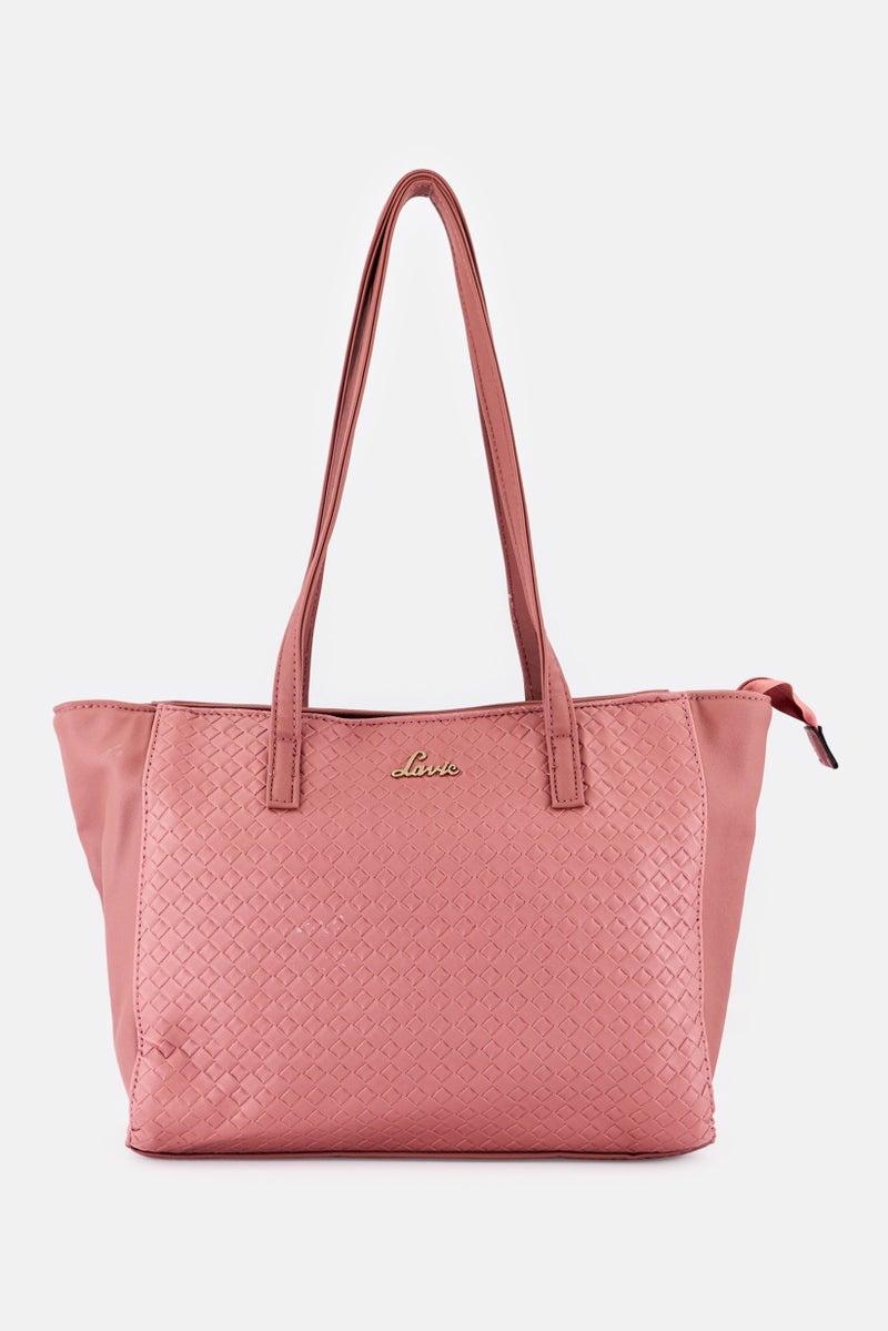 Lavie حقيبة توت نسائية بشعار العلامة التجارية، وردي فاتح - Image 1
