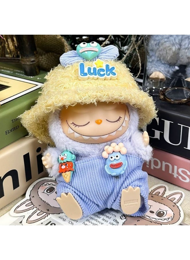 لاكي ملابس الدمية متوافقة مع لابوبو 15/17 سم، مجموعة ملابس الدمية، مجموعة ملابس الدمية العصرية المناسبة لإكسسوارات لابوبو، ملابس تلبيس لابوبو (بدون دمية)ملابس الدمية متوافقة مع لابوبو 15/17 سم، مجموعة مل - Image 2