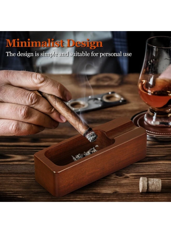 Usewire Ashtray, Wooden Ashtray, Cigar Ashtray, Cigarette Ashtray, Home Office Decoration Useful Ashtray, Portable Travel Ashtray, Smoking Lover's Gift - Image 2