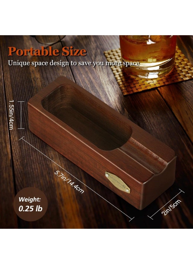 Usewire Ashtray, Wooden Ashtray, Cigar Ashtray, Cigarette Ashtray, Home Office Decoration Useful Ashtray, Portable Travel Ashtray, Smoking Lover's Gift - Image 5