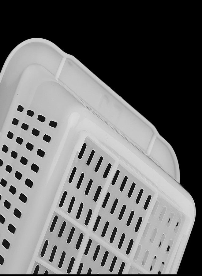 SHEUTSAN 20 Pack 9 x 6 x 2.7 Inch Small Plastic Storage Baskets, White Plastic Bin Basket Organizer Tray for Office, Kitchen - Image 4