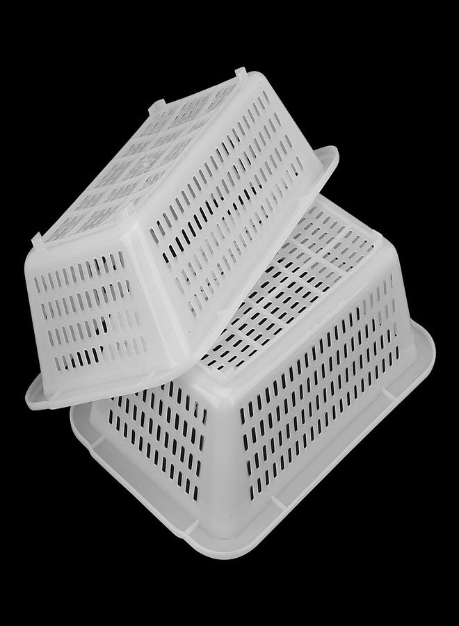 SHEUTSAN 20 Pack 9 x 6 x 2.7 Inch Small Plastic Storage Baskets, White Plastic Bin Basket Organizer Tray for Office, Kitchen - Image 5
