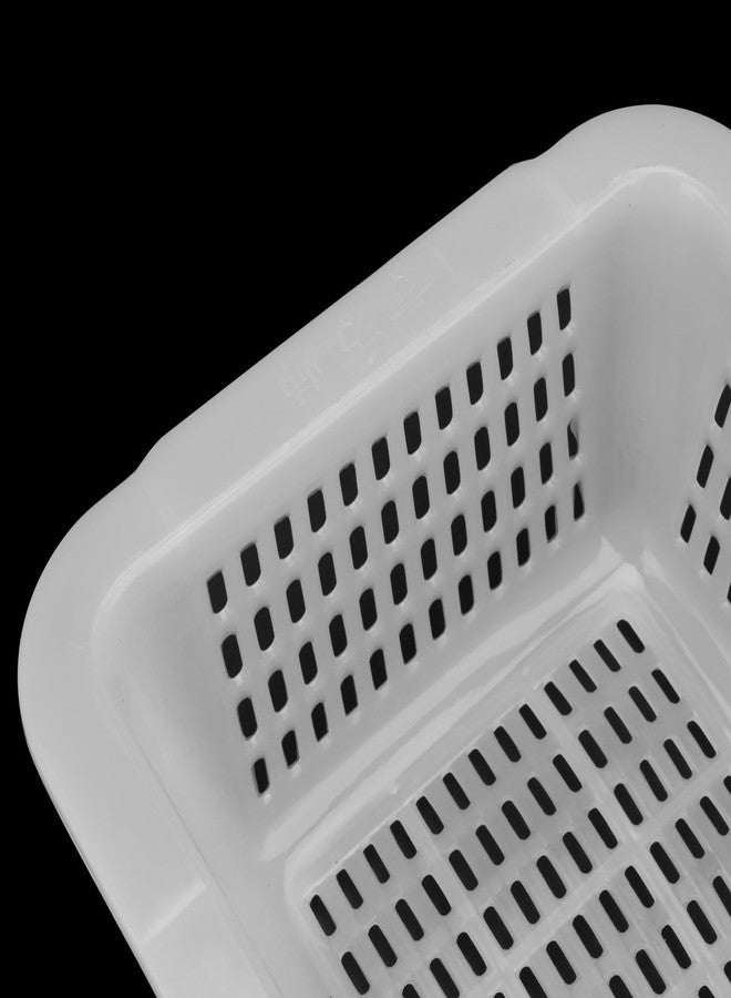 SHEUTSAN 20 Pack 9 x 6 x 2.7 Inch Small Plastic Storage Baskets, White Plastic Bin Basket Organizer Tray for Office, Kitchen - Image 3