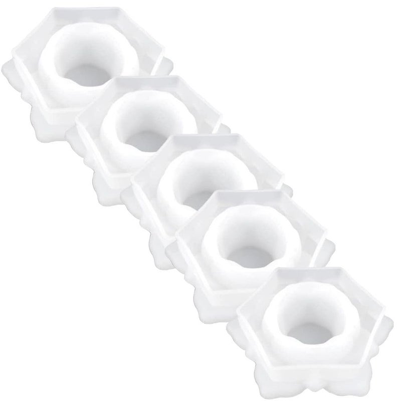 Snoogg SNOOGG Pack of 5 Piece of Tea Light Lotus Mould Epoxy Resin Casting Moulds for Making and DY for Lighting Decoration, Corporate Gifts, Home Decor and Festival Like Diwali, Christmas or Eid  - Image 1