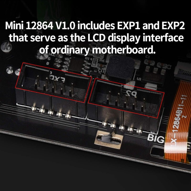 BigTreeTech Mini12864 V2.0 LCD Graphic Smart Display Control Board with Adapter and Cable for Ender-3 VORON 2.4 Prusa-i3 3D Printer RAMPS 1.4 RepRap 3D Printer Mendel Prusa Arduino - Image 3