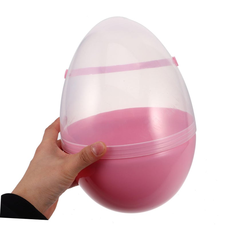 Large Clear Fillable Plastic Easter Eggs For Hunting Decor Storage Activities - Image 4