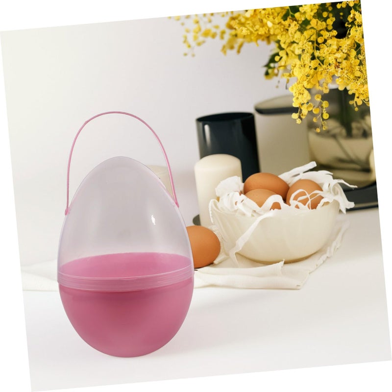 Large Clear Fillable Plastic Easter Eggs For Hunting Decor Storage Activities - Image 5