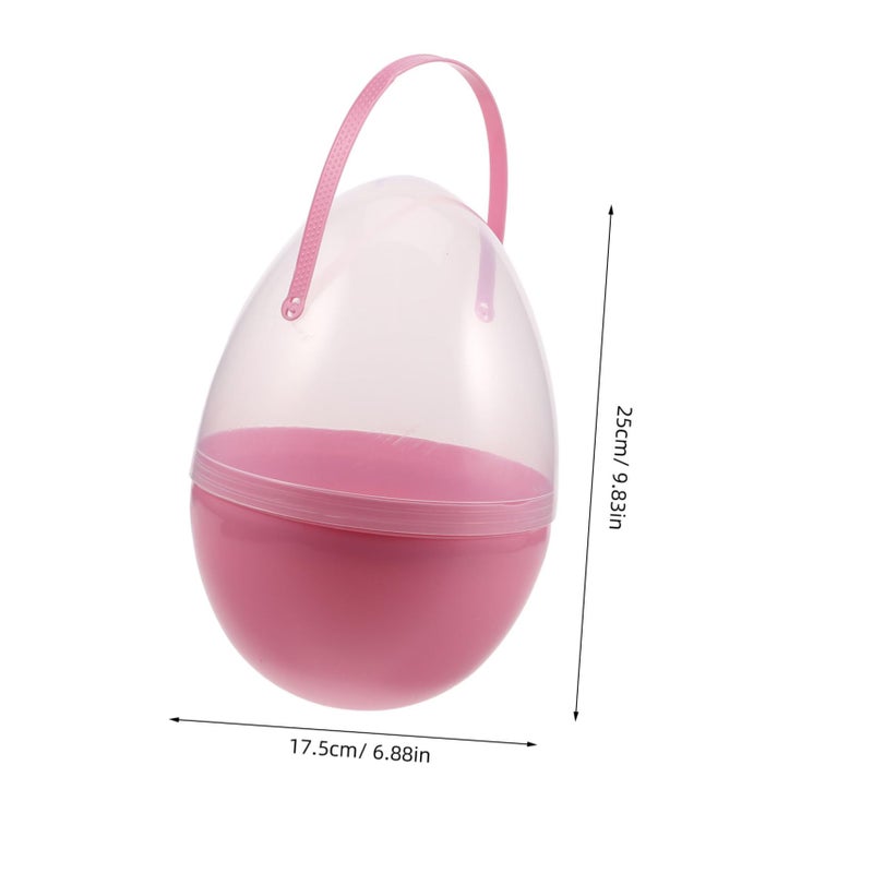 Large Clear Fillable Plastic Easter Eggs For Hunting Decor Storage Activities - Image 3