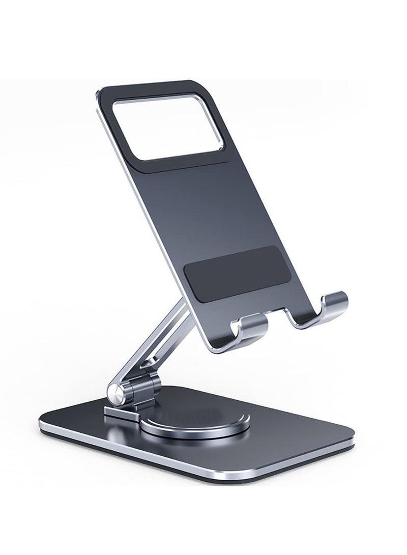 Captaintech Tablet Stand, Rotatable and Foldable ipad Stand, Update Tablet Stand Portable iPad Holder for Desk, Compatible with 4.7-12 Inch Tablets and Smartphones, Grey - Image 1