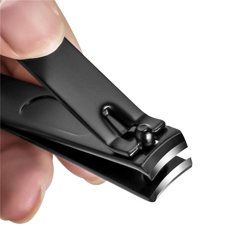 Aogeili Nail Clippers Set, Sharp Stainless Steel Fingernail Clipper & Toenail Clippers, Black Nail Cutter, Large and Small 2 Piece Set. - Image 2