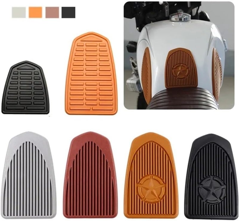 Universal Motorcycle Knee Traction Pad Protective Tank Sticker Color Gray 1 Piece - Image 3