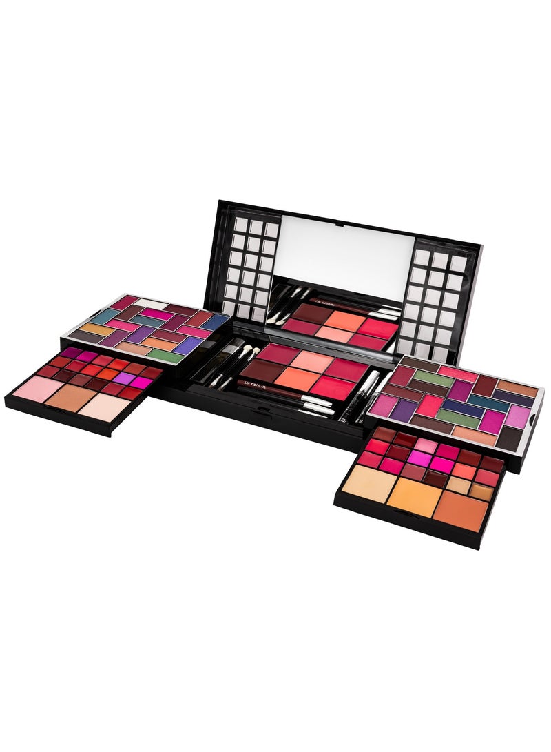 سي بي ترينديز طقم مكياج 76 - كولور بار - التيميت كولور - مجموعة هدايا للنساء/الفتيات | طقم مكياج الكل في واحد - Image 3