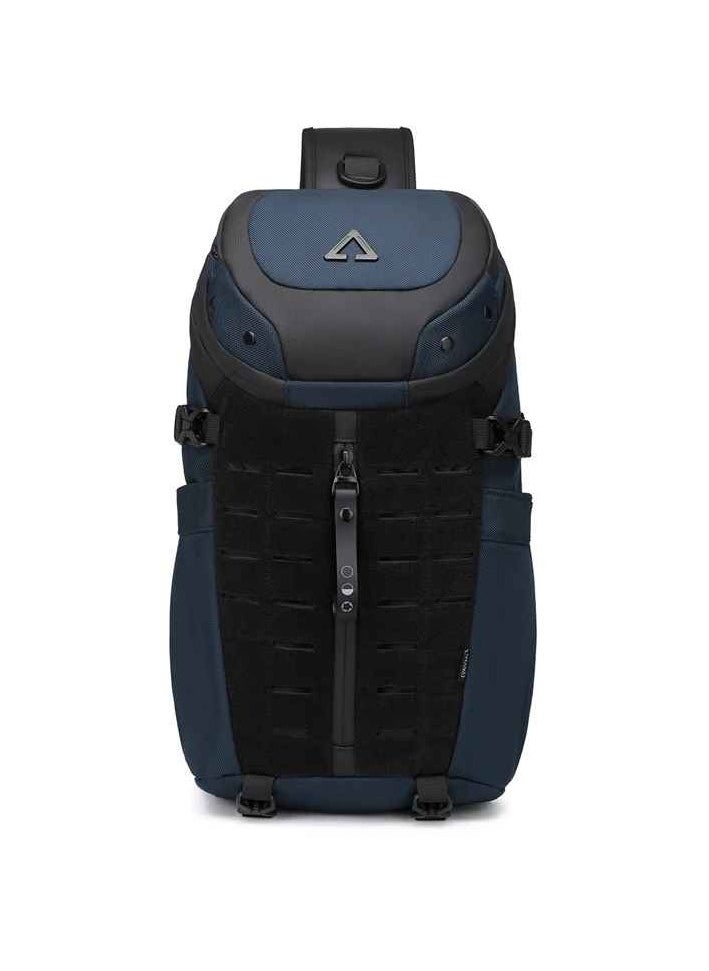 OZUKO - Crossbody Sling Bag, Large Capacity Men Shoulder Bag, Anti Theft Long Lasting Crossbody Backpack, Anti Scratch Tactical Waterproof Messenger Bag For Outdoor, (1pc, Blue) - Image 1