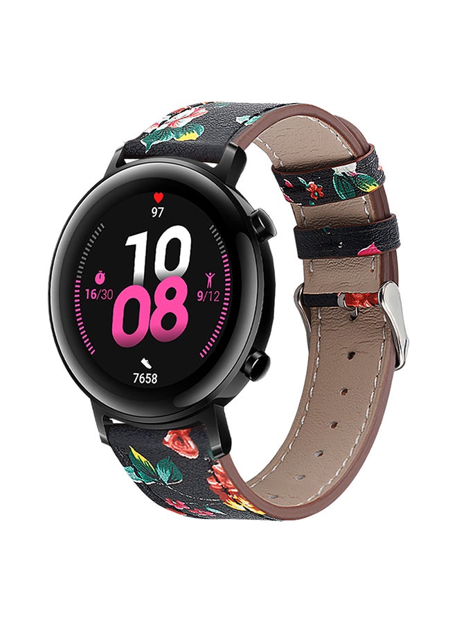 Perfii Stylish Replacement Band For Huawei Watch GT/GT 2 42mm Black