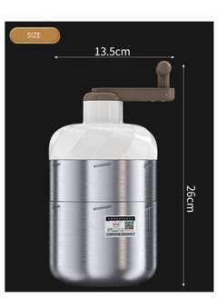 Generic Stainless steel shaved ice machine small household manual ice crusher hand crank smoothie machine  - Image 2