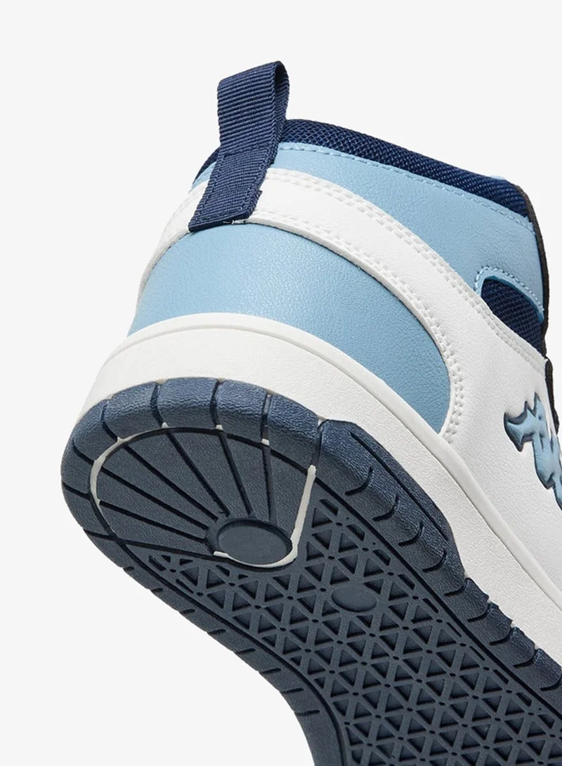 Kappa Boys' Panelled High Top Lace-Up Sneakers with Pull Tabs