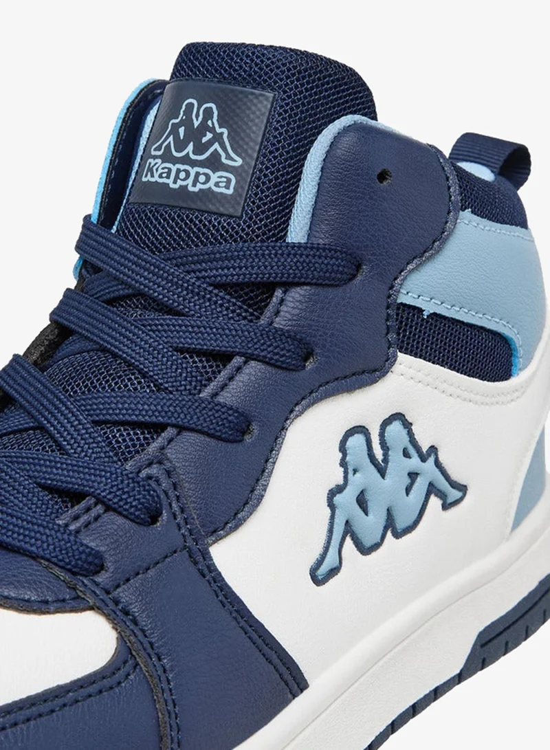 Kappa Boys' Panelled High Top Lace-Up Sneakers with Pull Tabs
