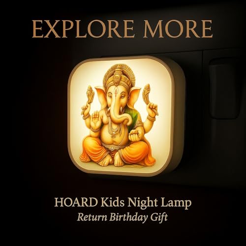 HOARD Polycarbonate Devine Series Night Lamp | Lord Ganesha Blessings 0.5W LED Plug-in Night Lamp for Pooja Room, White - Image 4