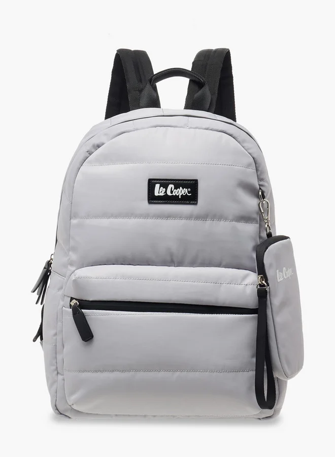 لي كوبر Solid School Backpack with Zip Closure and Pouch - 31x14x42 cm