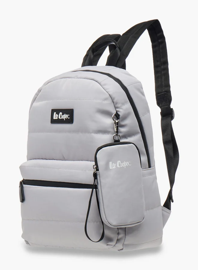 لي كوبر Solid School Backpack with Zip Closure and Pouch - 31x14x42 cm