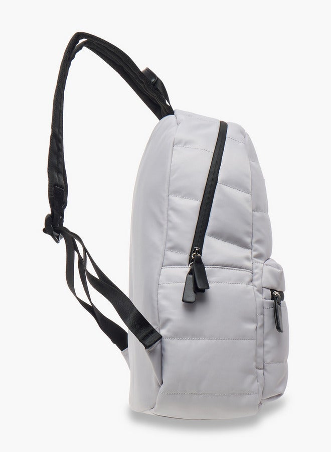 Lee Cooper Solid School Backpack with Zip Closure and Pouch - 31x14x42 cm  - Image 3