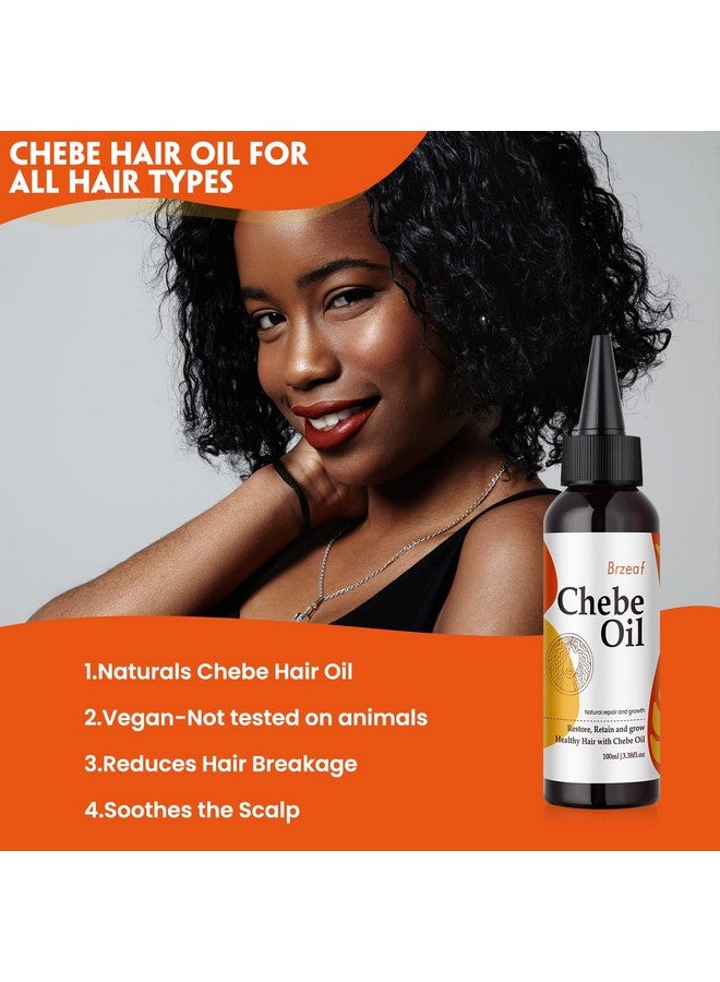 Brzeaf Natural Chebe Oil from Chad - 3.38OZ, Moisturizing African Scalp and Hair Oil for Promoting Growth, Deterring Breakage & Deep Conditioning - Image 4