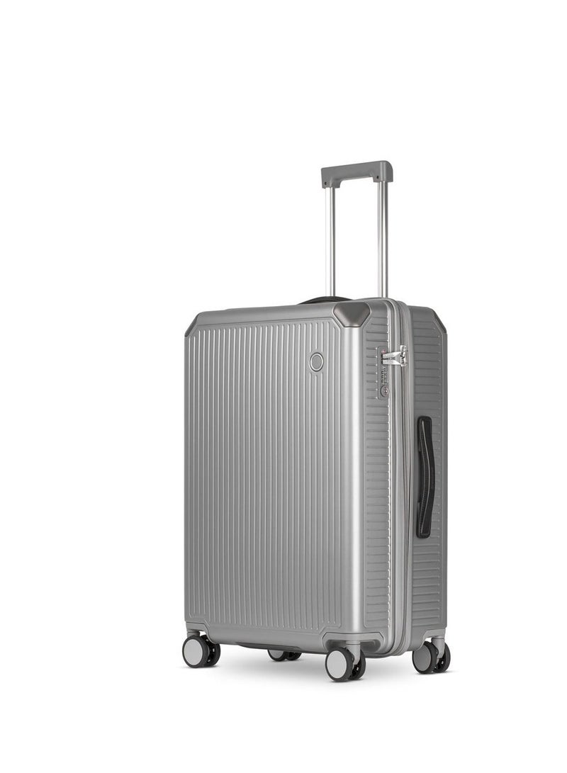 Echolac Shogun 66cm 4 Double Wheel Check-In Luggage Trolley Silver - Image 2