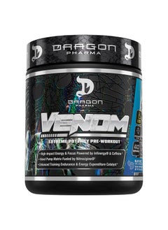 Venom Extreme Potency Pre-Workout, Laser Sharp Focus + Energy, Intense Performance, Proven Ingredients For Enhanced Vasodilation & Endurance (40 Servings, Blue Raspberry)